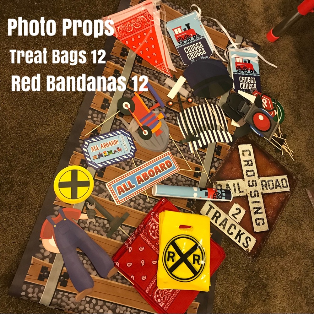 Decorations, banner, photo prop, favor 🚂 party